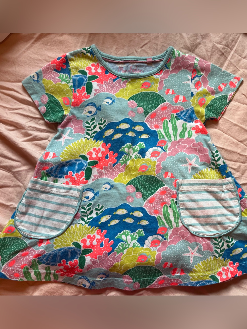 Mini Boden Underwater Print Tunic Top size 5-6Y